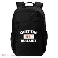 Funny Card Player Pitch Quit The Bullshit Backpack thumb 0
