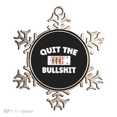 Funny Card Player Pitch Quit The Bullshit Ornament