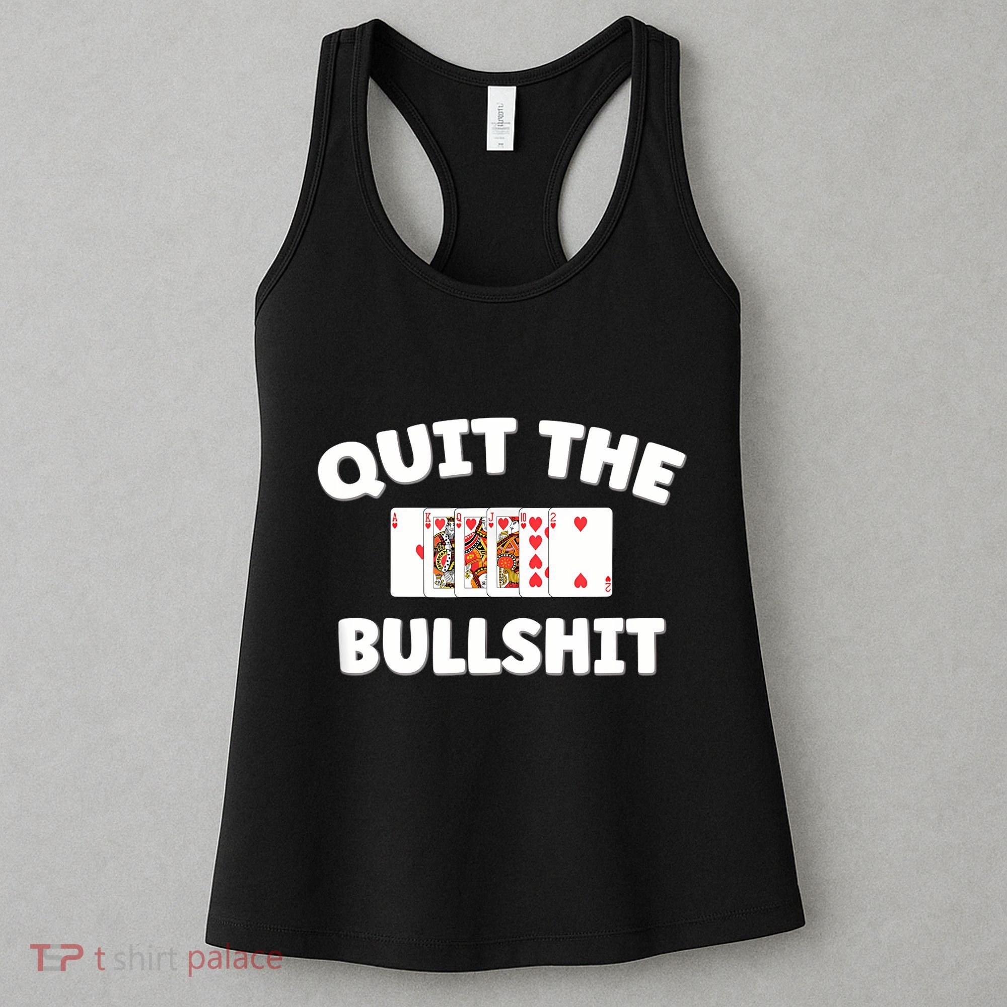Funny Card Player Pitch Quit The Bullshit Women's Tank Top