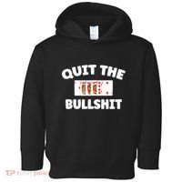 Funny Card Player Pitch Quit The Bullshit Toddler Hoodie thumb 0