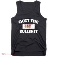Funny Card Player Pitch Quit The Bullshit Tank Top thumb 0