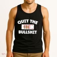 Funny Card Player Pitch Quit The Bullshit Tank Top thumb 3