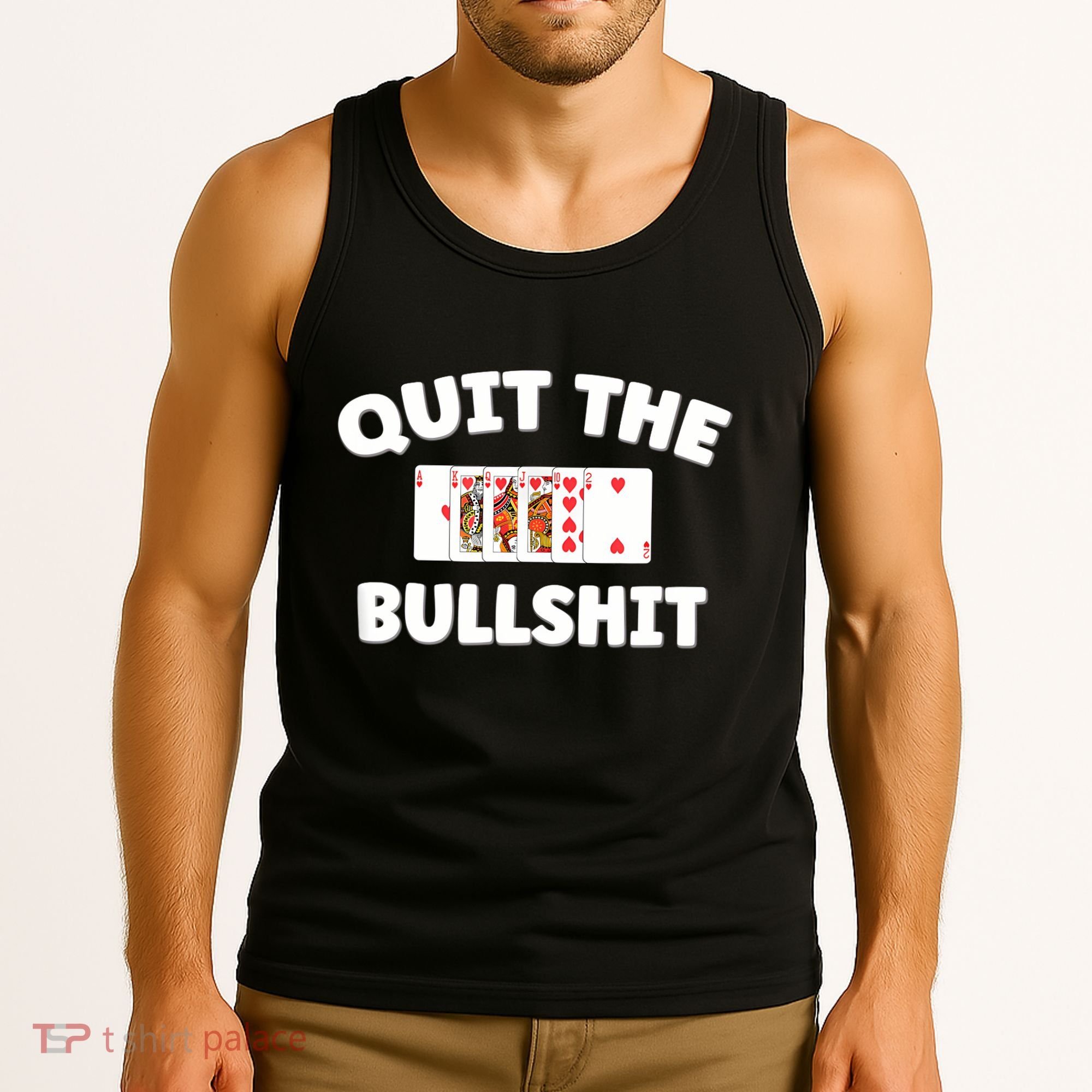 Funny Card Player Pitch Quit The Bullshit Tank Top