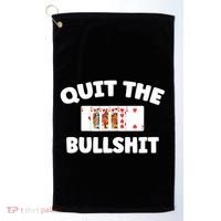Funny Card Player Pitch Quit The Bullshit Golf Towel thumb 0