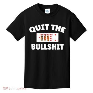 Funny Card Player Pitch Quit The Bullshit Kids T-Shirt