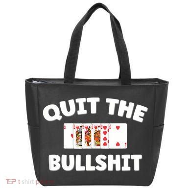 Funny Card Player Pitch Quit The Bullshit Tote Bag