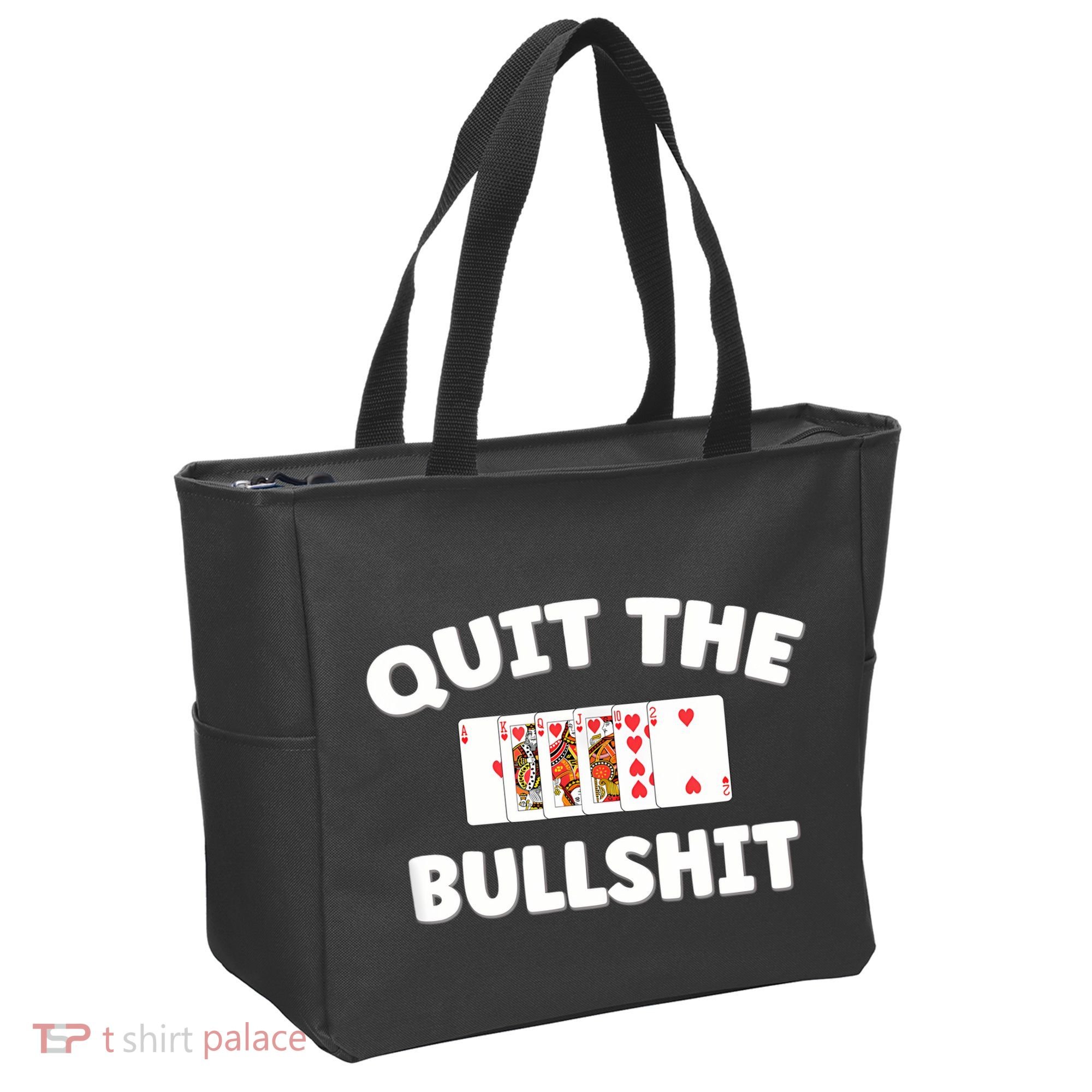 Funny Card Player Pitch Quit The Bullshit Tote Bag