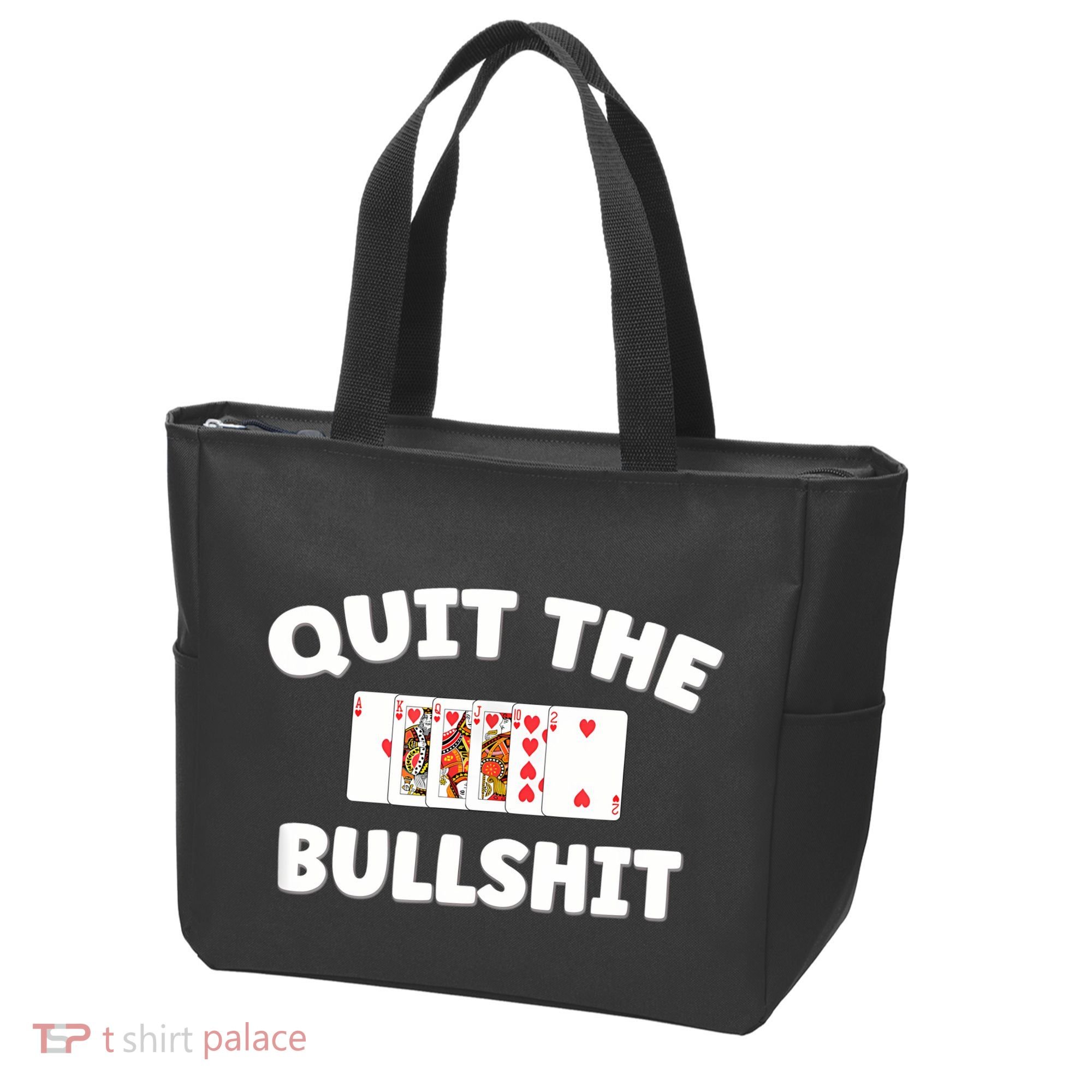 Funny Card Player Pitch Quit The Bullshit Tote Bag