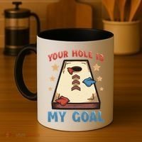 Funny Cornhole Player Your Hole Is My Goal Meaningful Gift Coffee Mug thumb 4