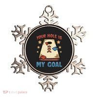 Funny Cornhole Player Your Hole Is My Goal Meaningful Gift Ornament thumb 0