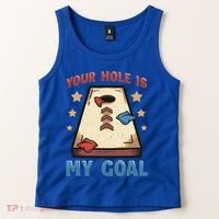 Funny Cornhole Player Your Hole Is My Goal Meaningful Gift Tank Top thumb 2