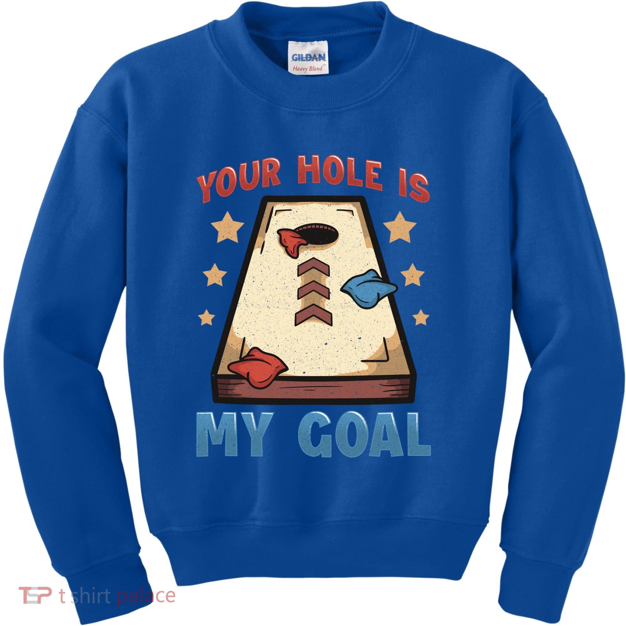 Funny Cornhole Player Your Hole Is My Goal Meaningful Gift Kids Sweatshirt