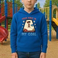 Funny Cornhole Player Your Hole Is My Goal Meaningful Gift Kids Hoodie thumb 2