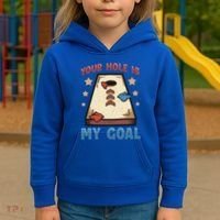 Funny Cornhole Player Your Hole Is My Goal Meaningful Gift Kids Hoodie thumb 3