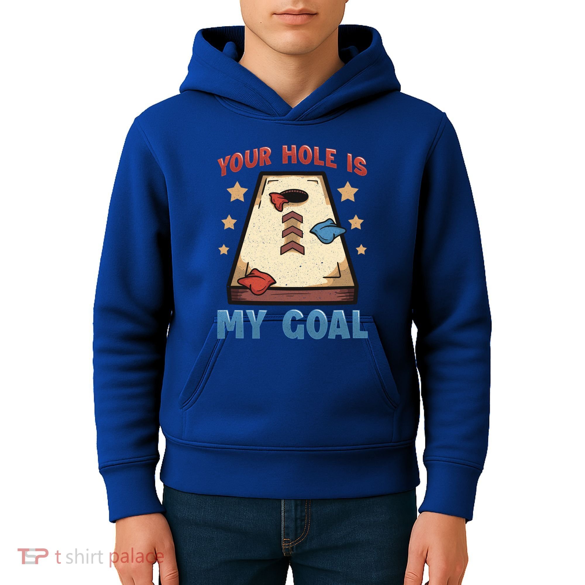 Funny Cornhole Player Your Hole Is My Goal Meaningful Gift Kids Hoodie