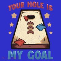 Funny Cornhole Player Your Hole Is My Goal Meaningful Gift Kids Hoodie thumb 5
