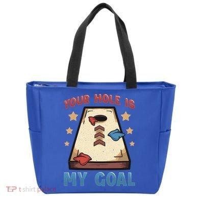 Funny Cornhole Player Your Hole Is My Goal Meaningful Gift Tote Bag