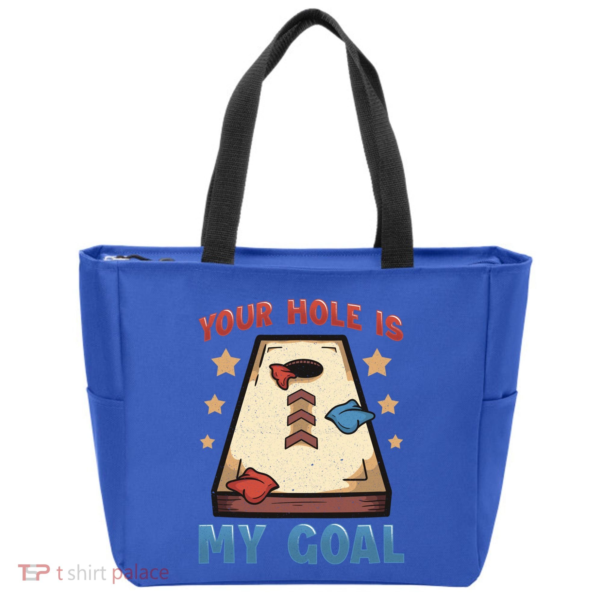 Funny Cornhole Player Your Hole Is My Goal Meaningful Gift Tote Bag