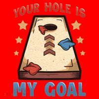 Funny Cornhole Player Your Hole Is My Goal Meaningful Gift Santa Hat thumb 1