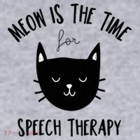 Funny Cat Pun Speech Therapy SLP Therapist Cute Kitten Women's Sweatshirt thumb 2