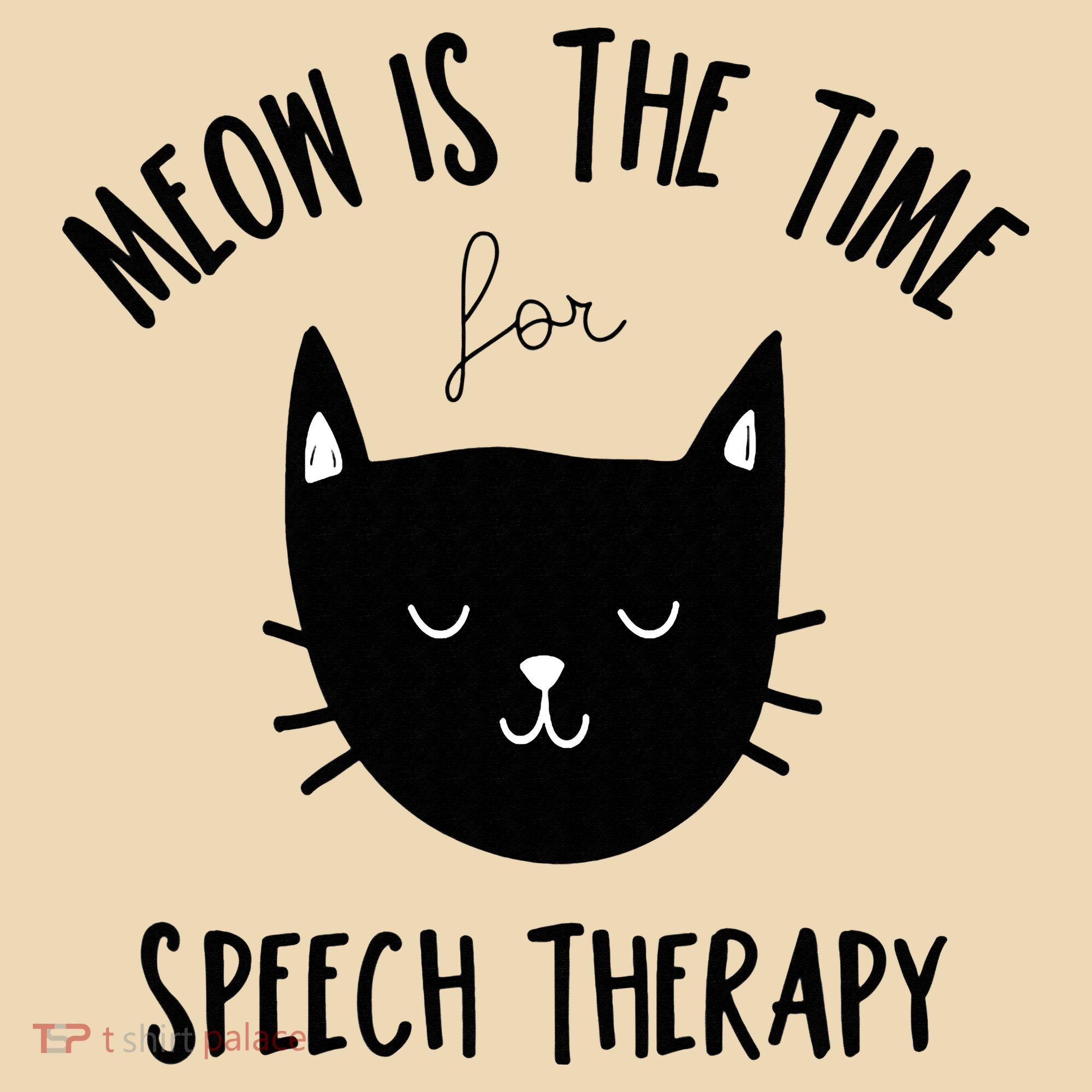 Funny Cat Pun Speech Therapy SLP Therapist Cute Kitten Tote Bag
