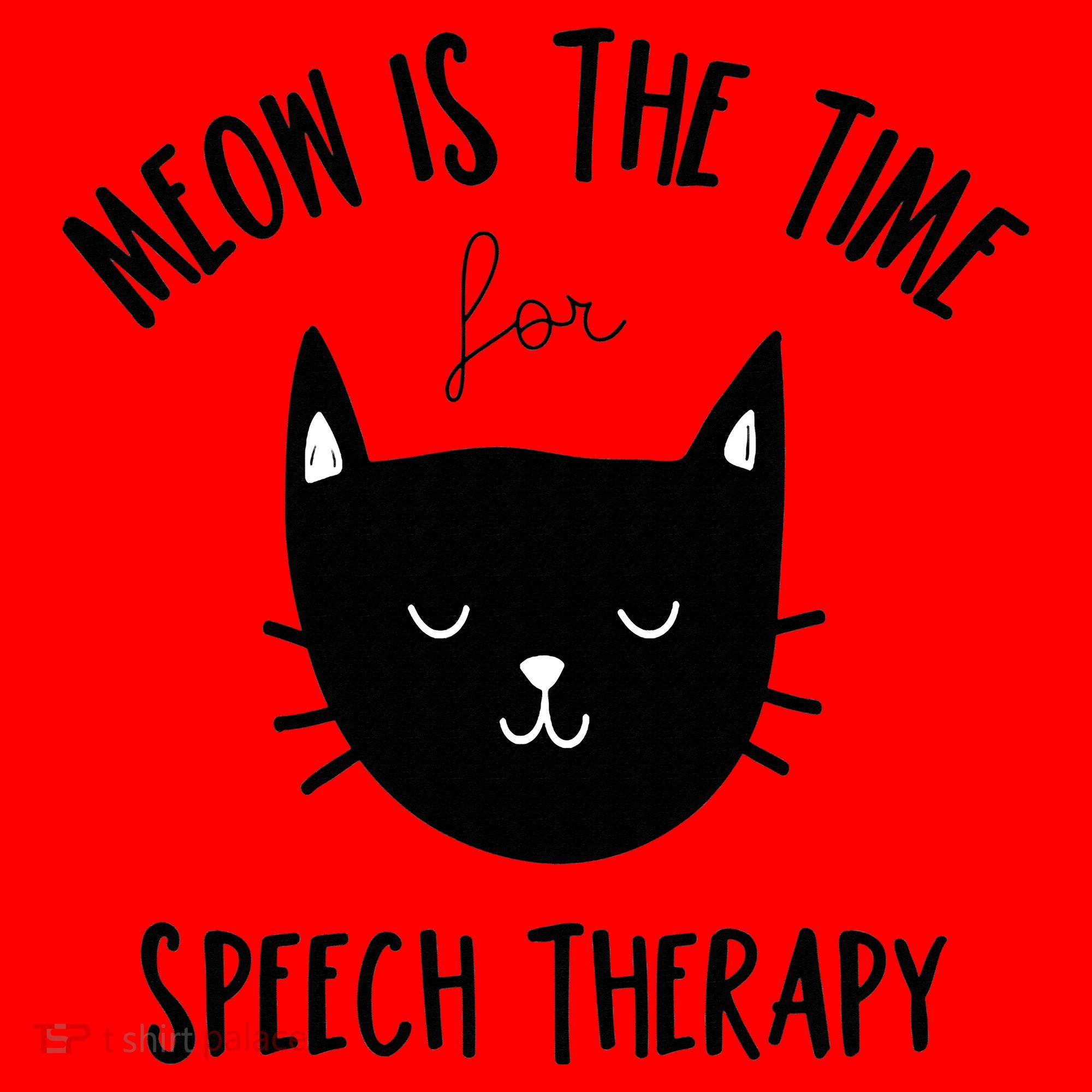 Funny Cat Pun Speech Therapy SLP Therapist Cute Kitten Santa Hat