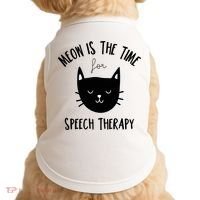 Funny Cat Pun Speech Therapy SLP Therapist Cute Kitten Doggie Tank thumb 0