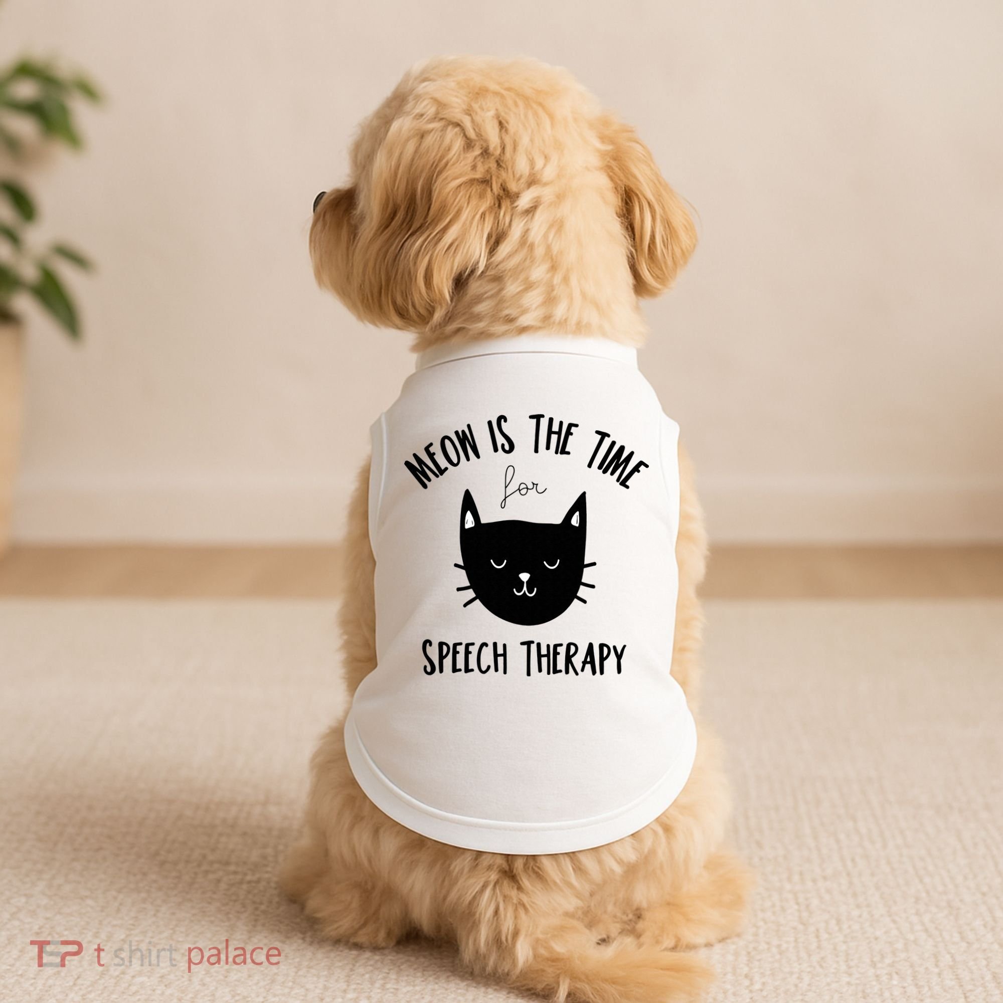 Funny Cat Pun Speech Therapy SLP Therapist Cute Kitten Doggie Tank