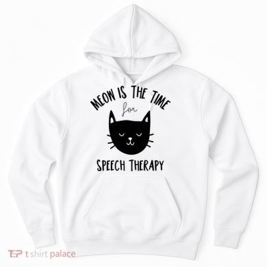 Funny Cat Pun Speech Therapy SLP Therapist Cute Kitten Hoodie