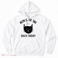 Funny Cat Pun Speech Therapy SLP Therapist Cute Kitten Hoodie thumb 0