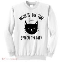 Funny Cat Pun Speech Therapy SLP Therapist Cute Kitten Sweatshirt thumb 0