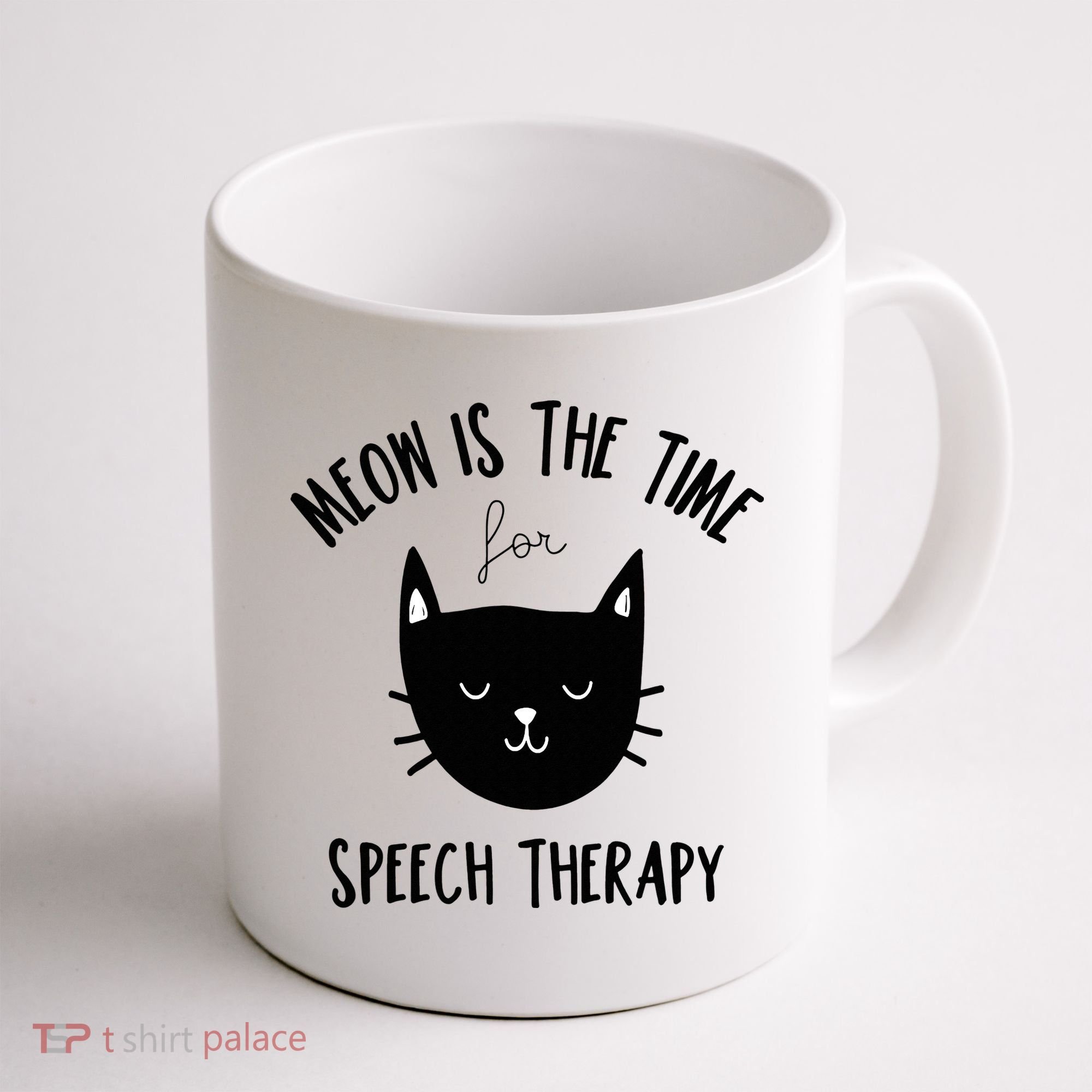 Funny Cat Pun Speech Therapy SLP Therapist Cute Kitten Coffee Mug