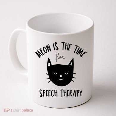 Funny Cat Pun Speech Therapy SLP Therapist Cute Kitten Coffee Mug