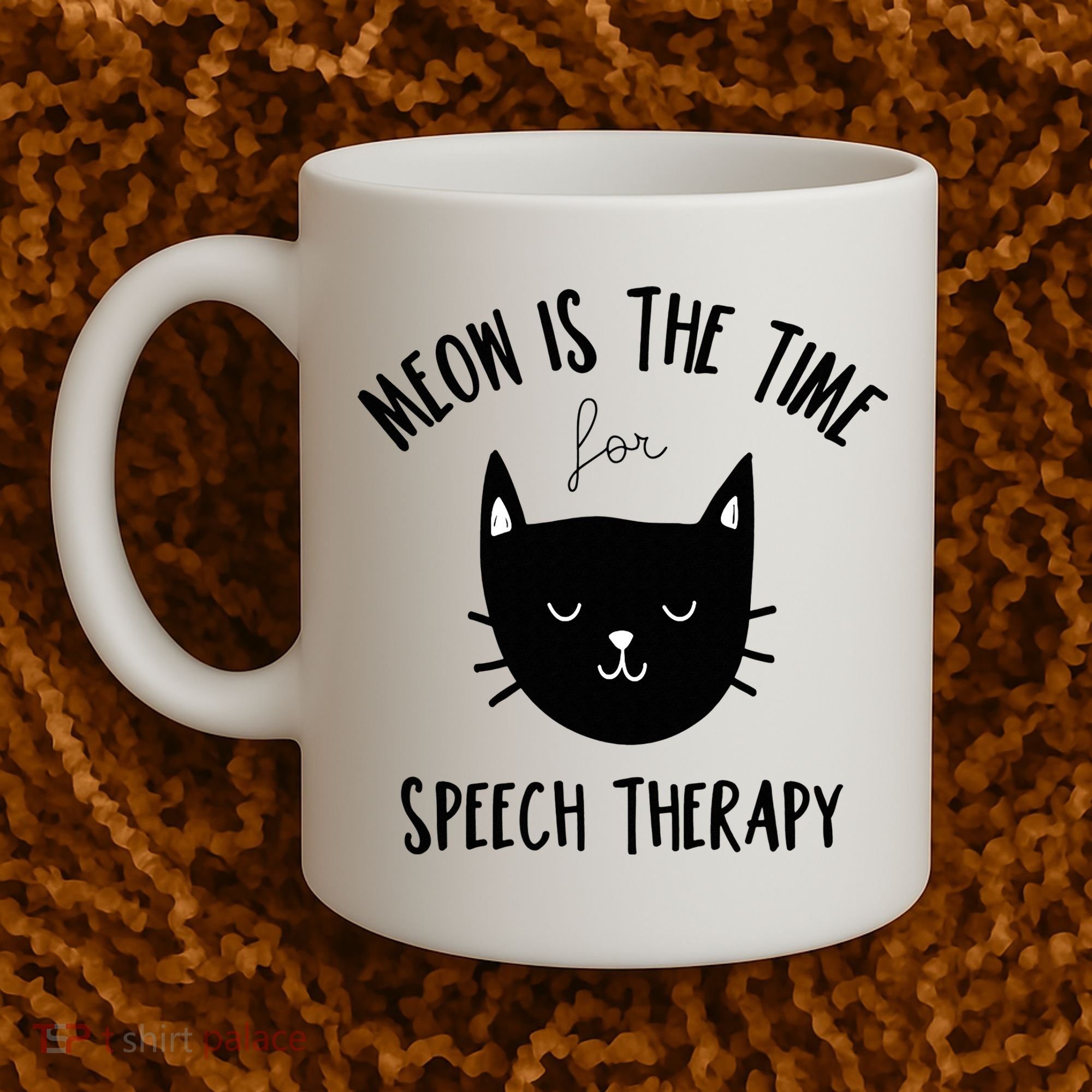 Funny Cat Pun Speech Therapy SLP Therapist Cute Kitten Coffee Mug