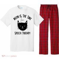 Funny Cat Pun Speech Therapy SLP Therapist Cute Kitten Pajama Set thumb 0