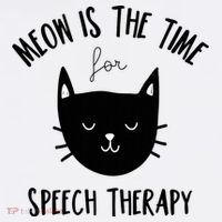 Funny Cat Pun Speech Therapy SLP Therapist Cute Kitten Polo thumb 3