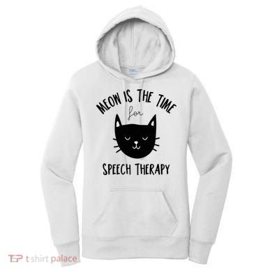 Funny Cat Pun Speech Therapy SLP Therapist Cute Kitten Women's Hoodie