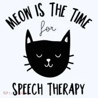 Funny Cat Pun Speech Therapy SLP Therapist Cute Kitten Women's Hoodie thumb 2