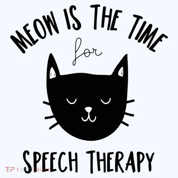 Funny Cat Pun Speech Therapy SLP Therapist Cute Kitten Women's Hoodie