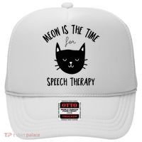 Funny Cat Pun Speech Therapy SLP Therapist Cute Kitten Hat thumb 0