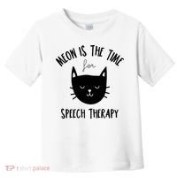 Funny Cat Pun Speech Therapy SLP Therapist Cute Kitten Toddler T-Shirt thumb 0