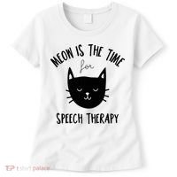 Funny Cat Pun Speech Therapy SLP Therapist Cute Kitten Women's T-Shirt thumb 0