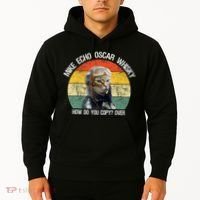 Funny Cat Pilot Mike Echo Oscar Whisky How Do You Copy Meow Hoodie thumb 2