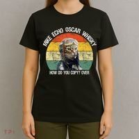 Funny Cat Pilot Mike Echo Oscar Whisky How Do You Copy Meow T-Shirt thumb 4