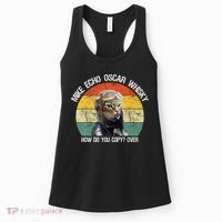 Funny Cat Pilot Mike Echo Oscar Whisky How Do You Copy Meow Women's Tank Top thumb 0