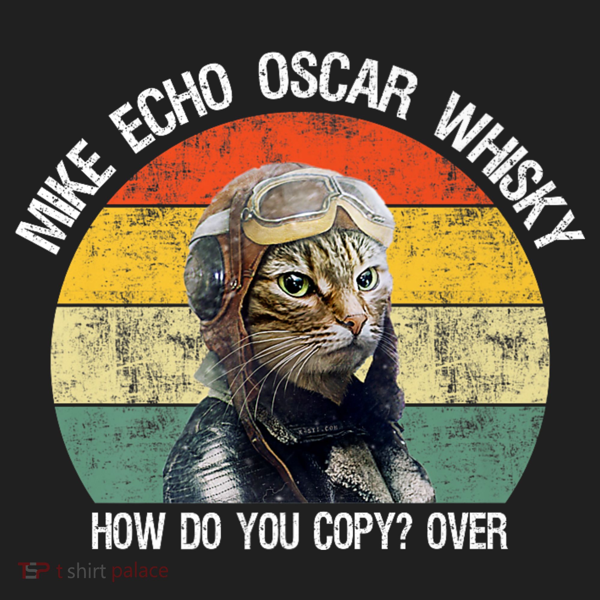 Funny Cat Pilot Mike Echo Oscar Whisky How Do You Copy Meow Hat