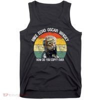 Funny Cat Pilot Mike Echo Oscar Whisky How Do You Copy Meow Tank Top thumb 0