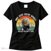 Funny Cat Pilot Mike Echo Oscar Whisky How Do You Copy Meow Women's T-Shirt thumb 0