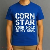 Funny Cornhole Pun Gift Quote Corn Star Your Hole Is My Goal Gift T-Shirt thumb 3