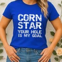 Funny Cornhole Pun Gift Quote Corn Star Your Hole Is My Goal Gift Women's T-Shirt thumb 2